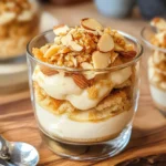 Bienenstich-Dessert - mit Löffelbiskuit