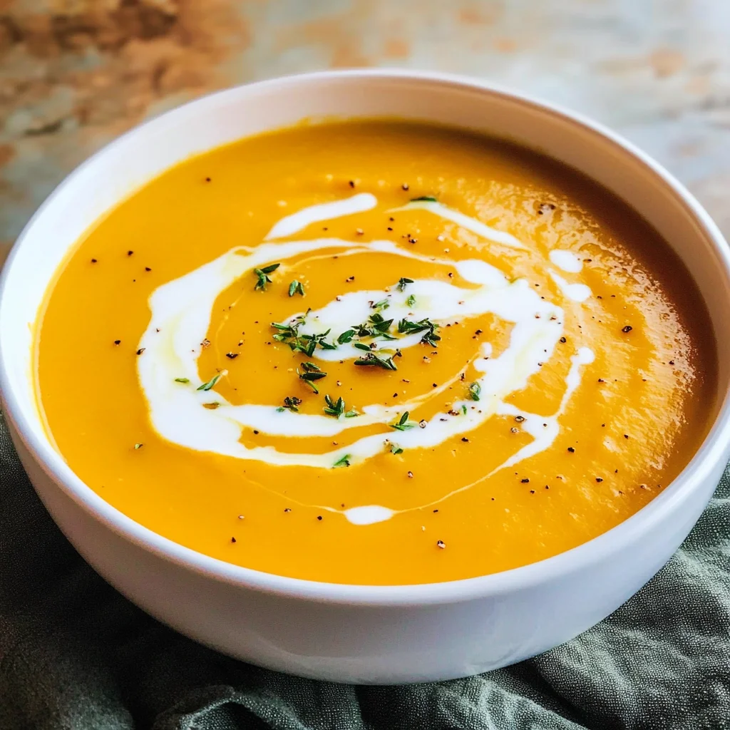 Cremige Butternut-Kürbis-Suppe