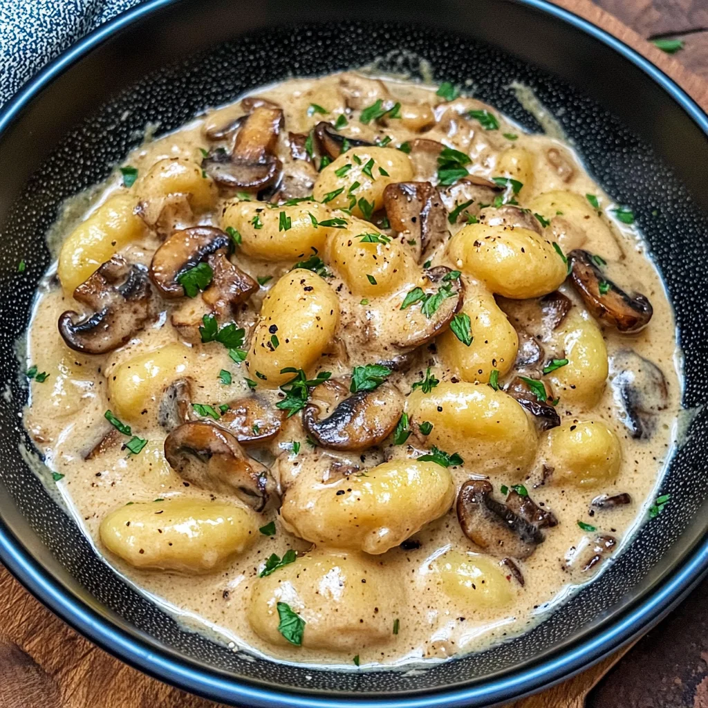 Cremige Gnocchi-Pilz-Pfanne