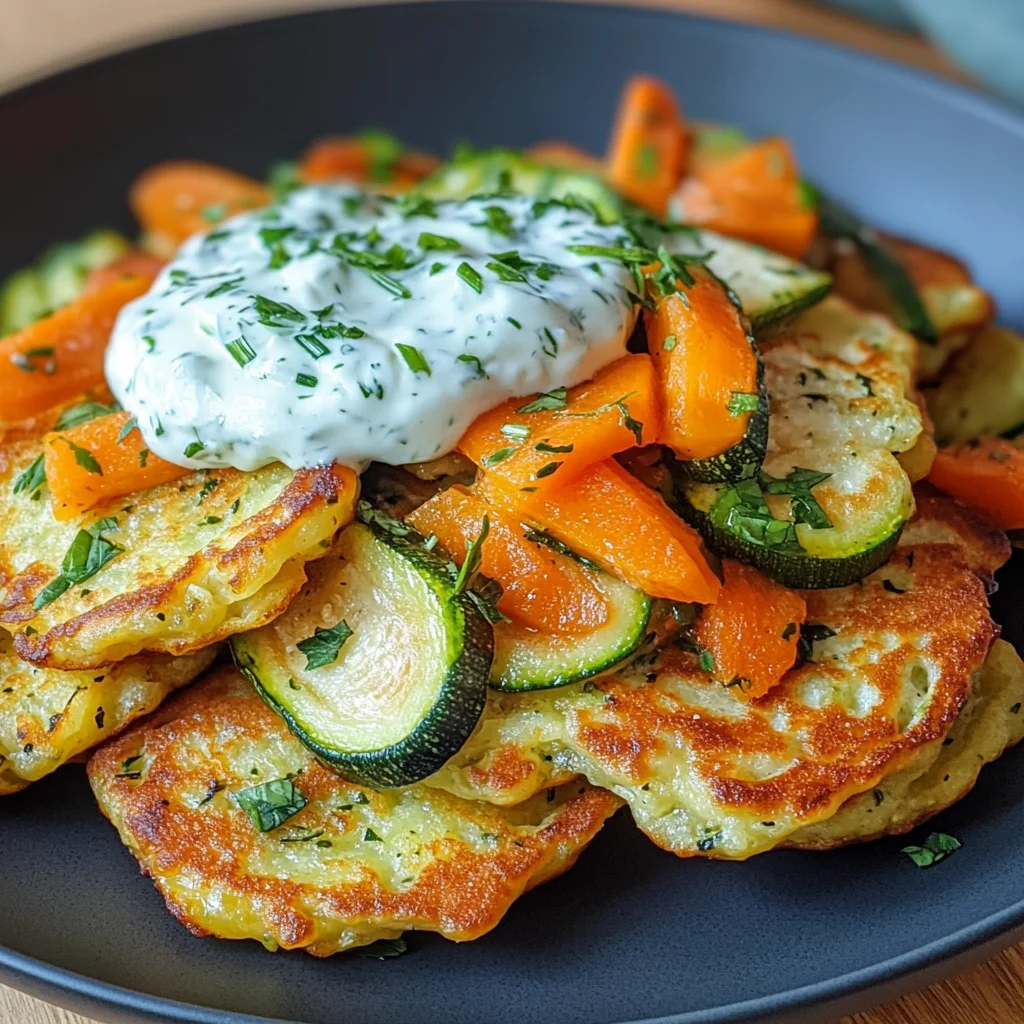 Gemüseschmarrn mit Kräuterdip