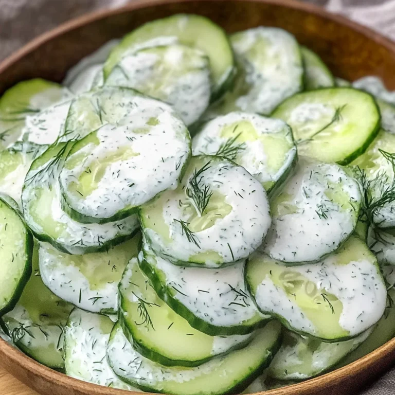 Gurkensalat mit Sahne & Dill - Omas einfaches Rezept