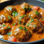 Hackbällchen in cremiger Paprikasoße