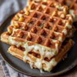 Herzhafte Waffeln mit Käse (Pizzawaffeln)
