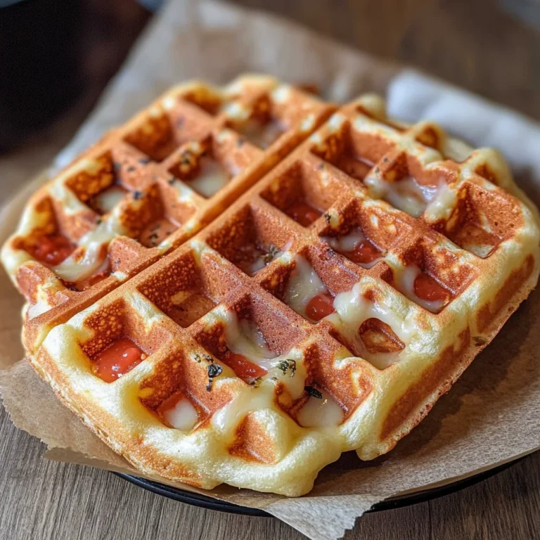 Herzhafte Waffeln mit Käse (Pizzawaffeln)