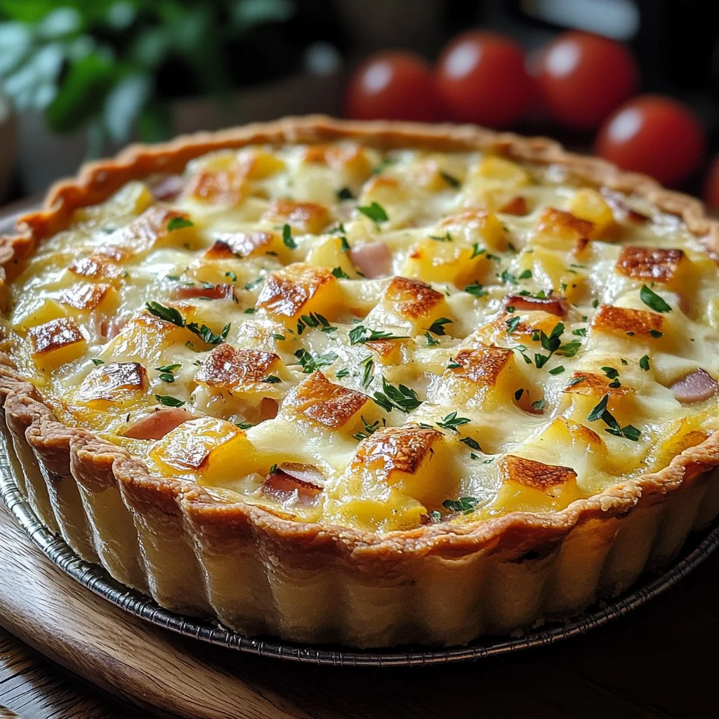 Kartoffel-Quiche aus Kartoffelteig