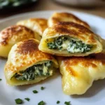 Kartoffeltaschen mit Frischkäse-Spinatfüllung