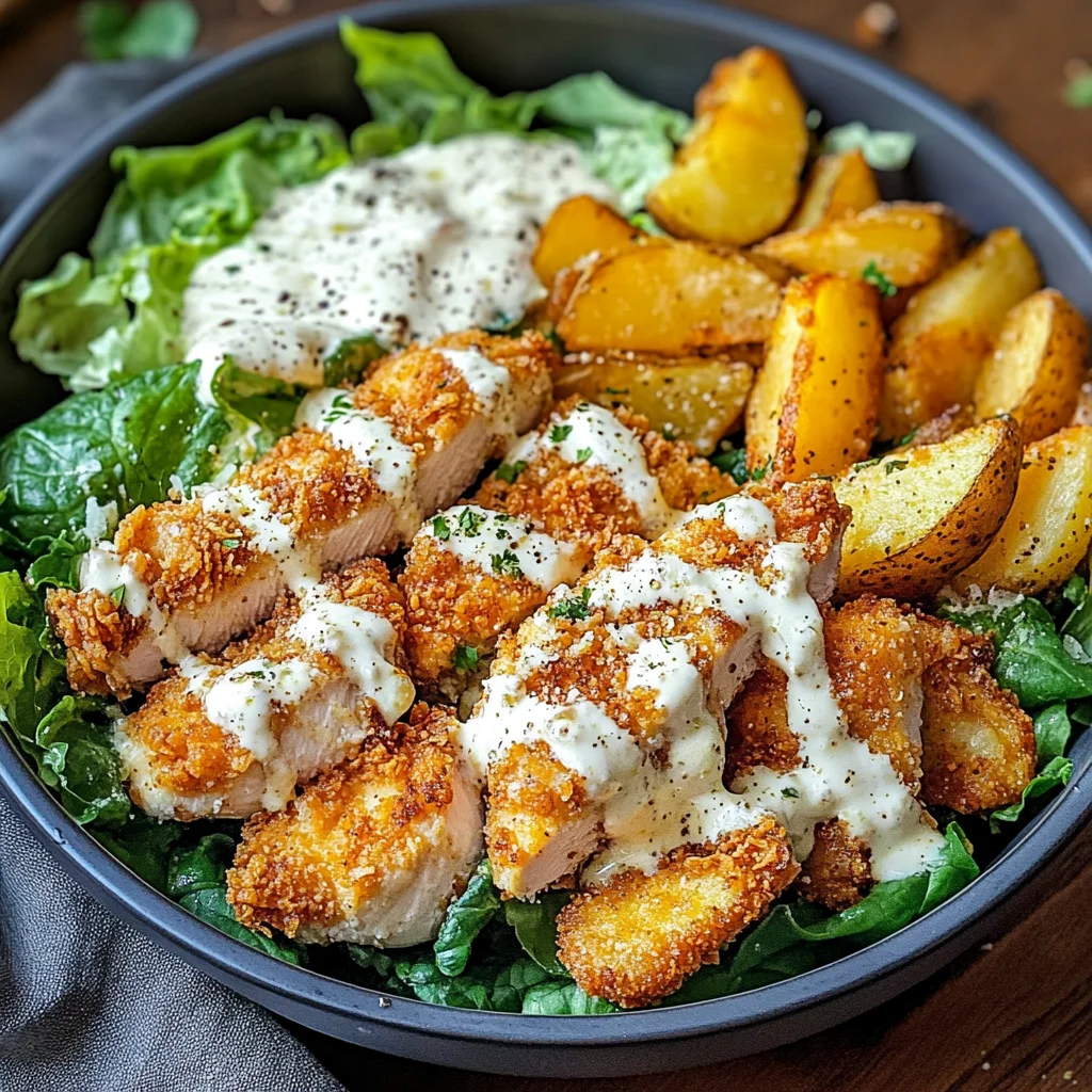 Knusprige Caesar-Hähnchen-Bowl