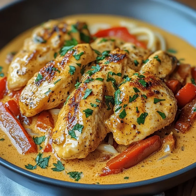 Paprika-Sahne-Hähnchen