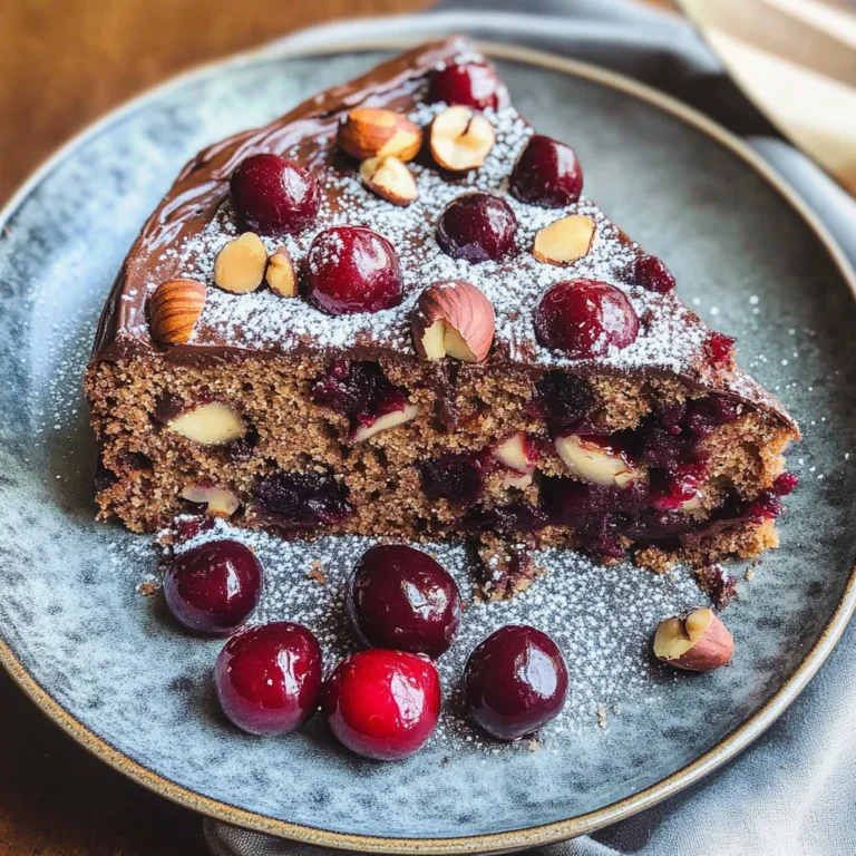 Saftiger Schoko Nuss Kirsch Kuchen
