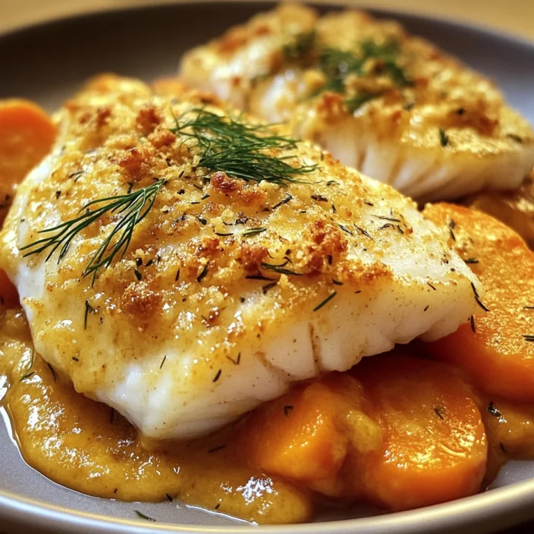 Seelachs überbacken auf Senfmöhren