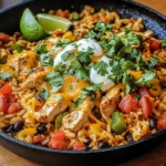 Taco-Pfanne mit Huhn und Reis