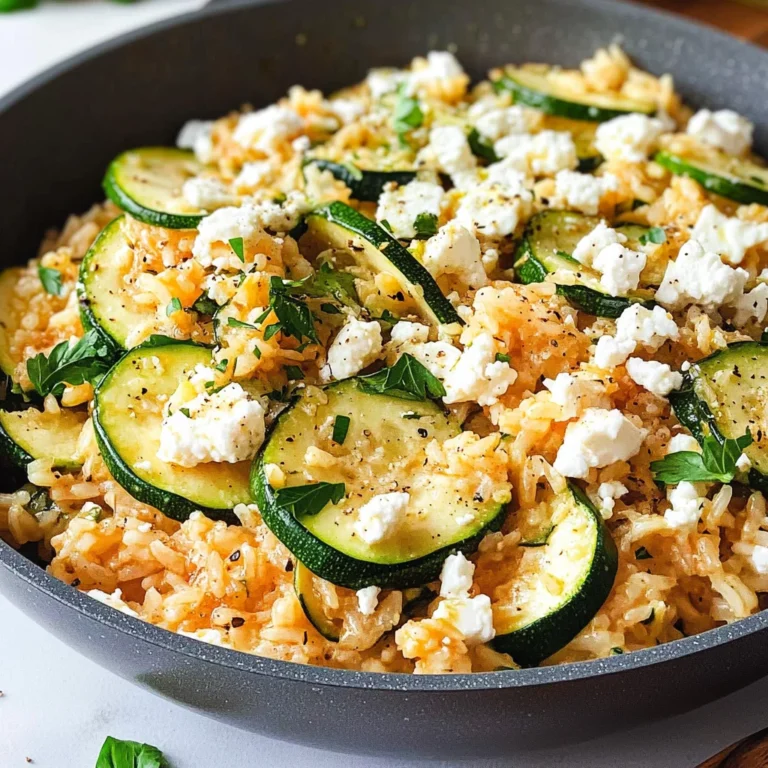 Zucchini-Reis-Pfanne mit Feta